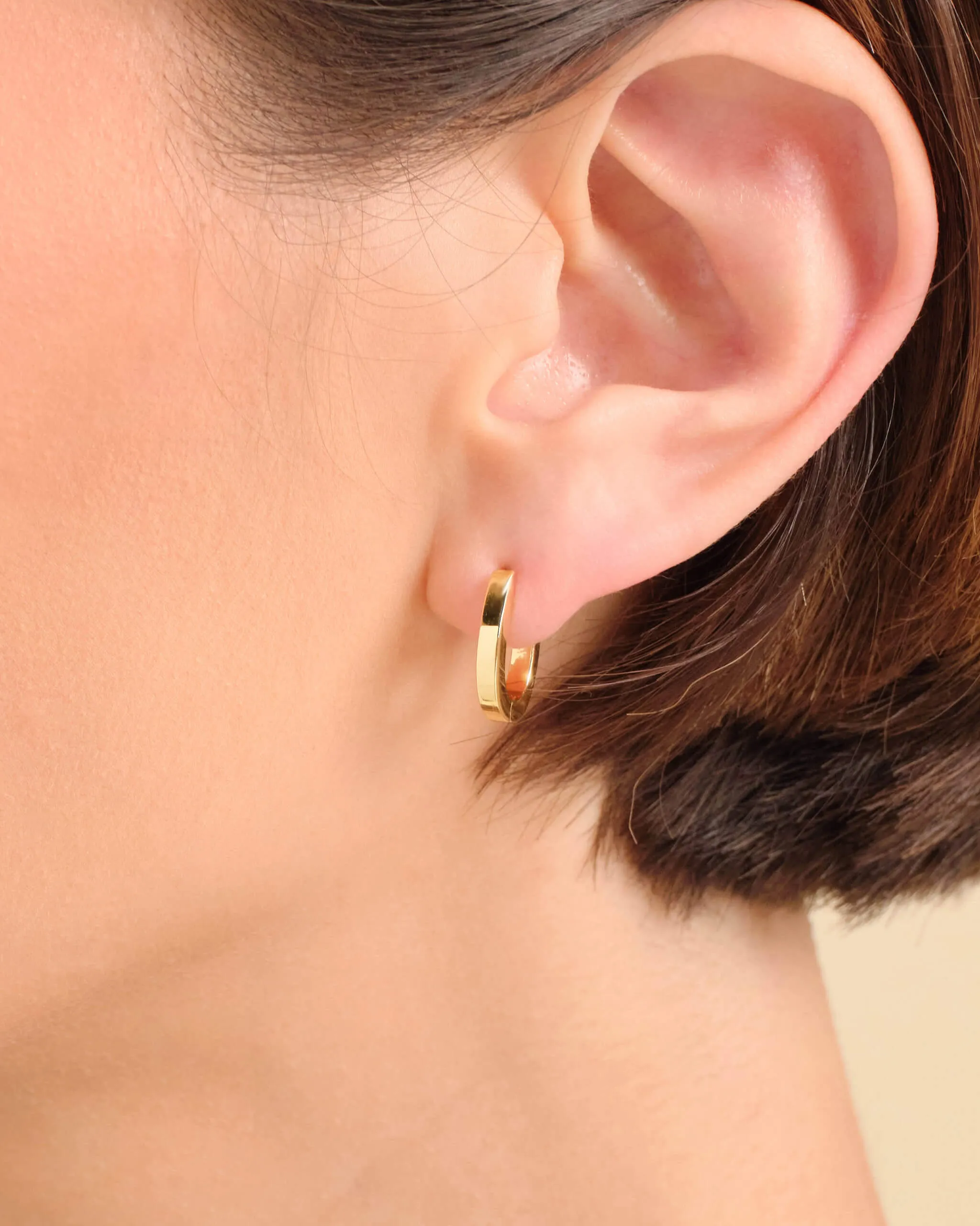 Women's Huggie Earrings - Gold