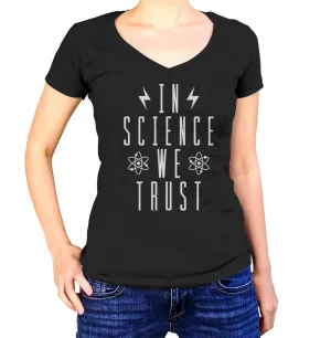 Women's In Science We Trust Vneck T-Shirt