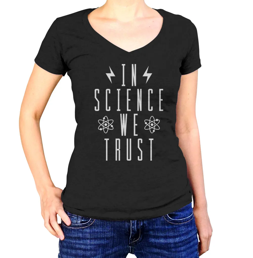 Women's In Science We Trust Vneck T-Shirt