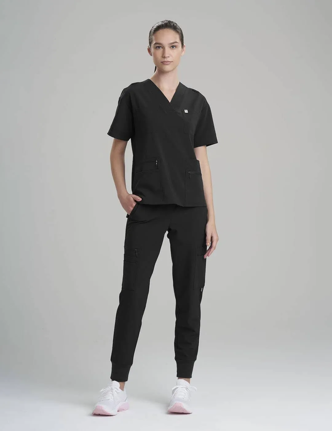 Womens Jogger Scrub Pants - Black
