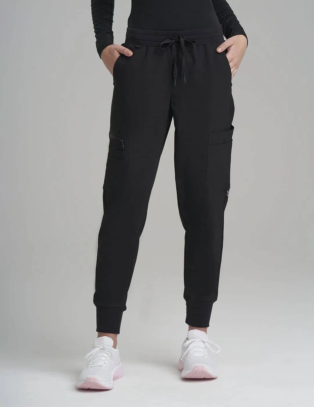 Womens Jogger Scrub Pants - Black