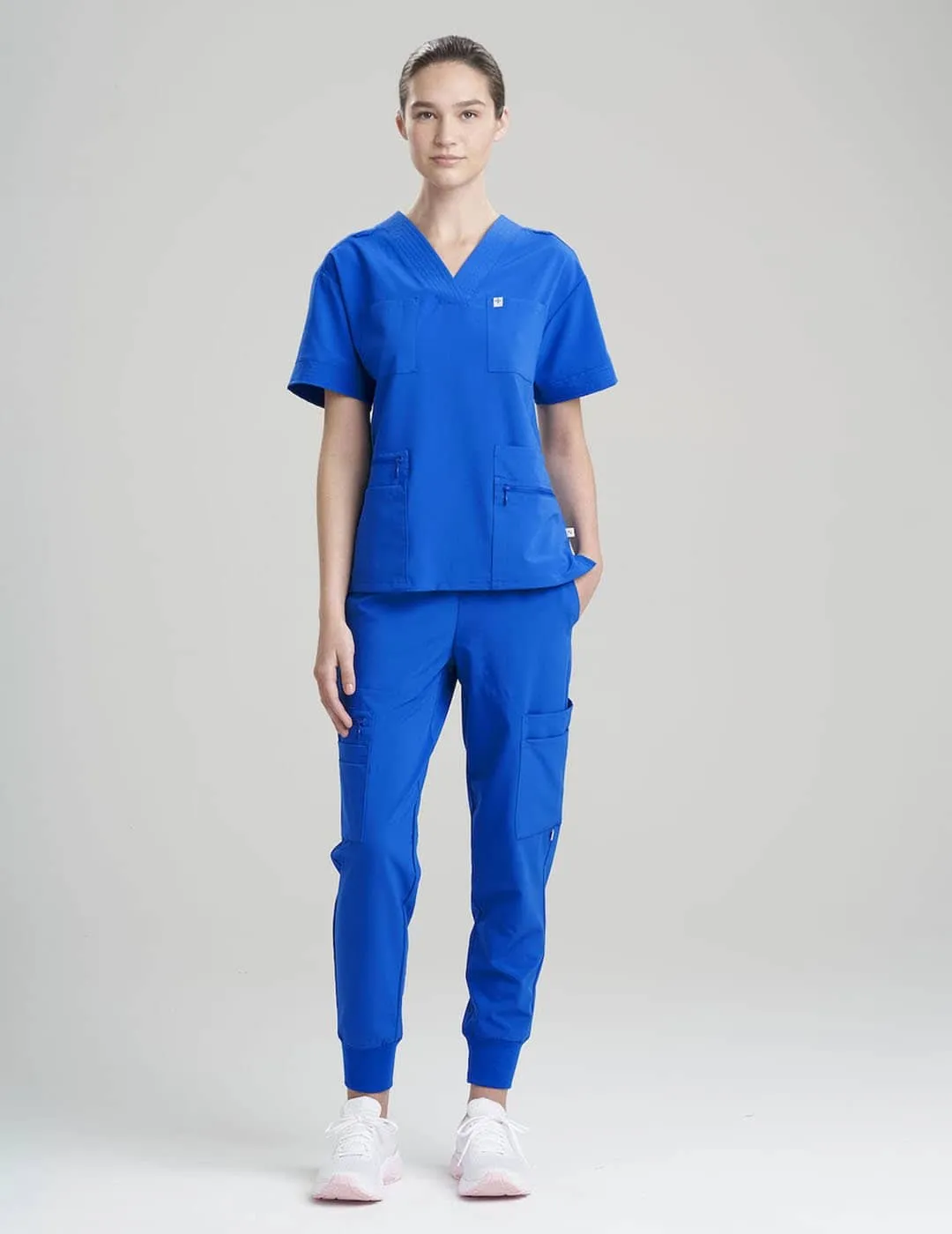 Womens Jogger Scrub Pants - Royal Blue