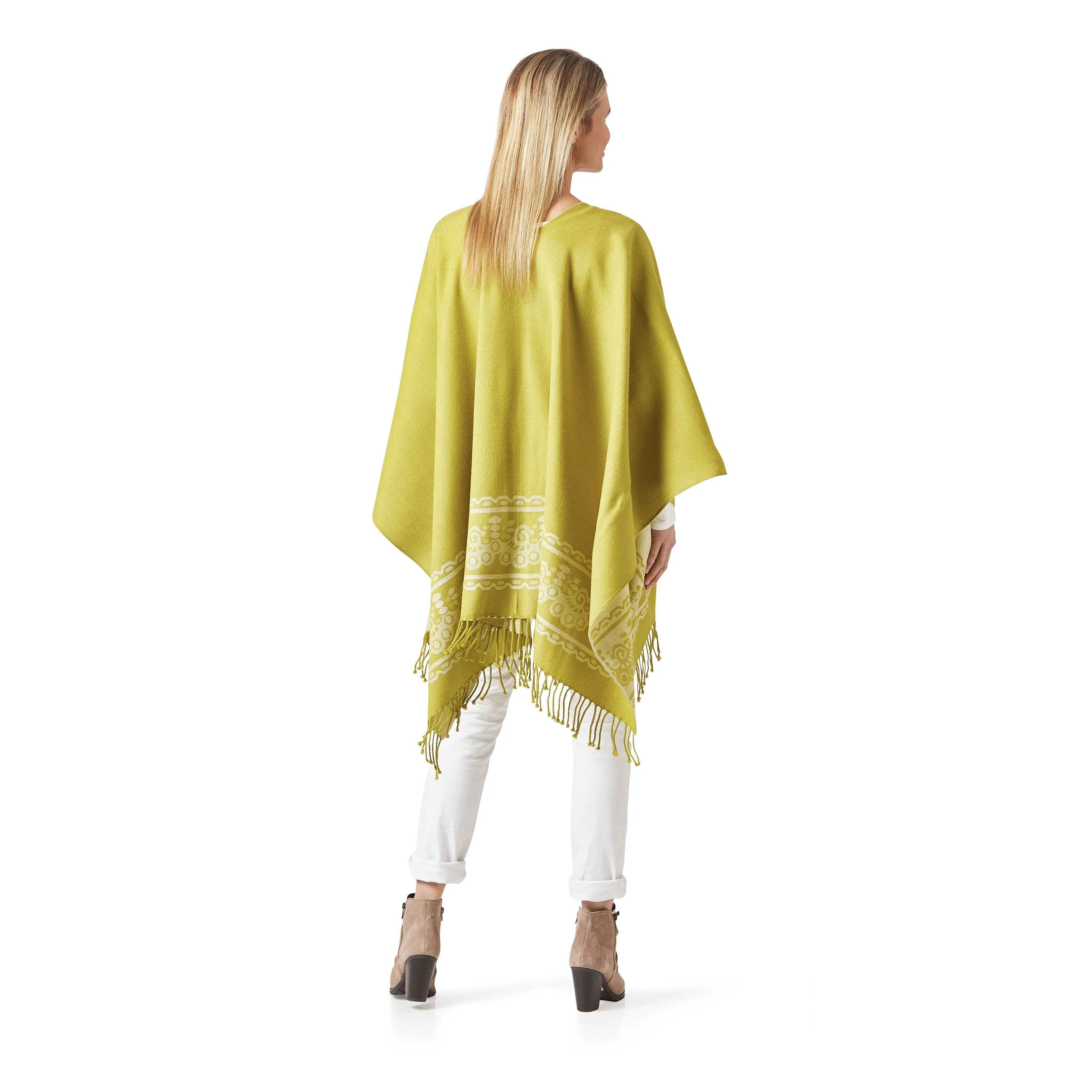 Women's Lime Shawl Ecuadorian Artisan-Made