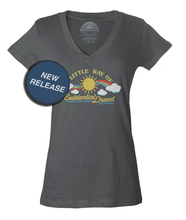 Women's Little Ray of Existential Dread Vneck T-Shirt