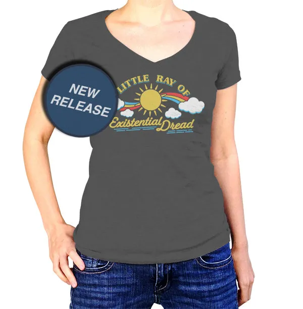 Women's Little Ray of Existential Dread Vneck T-Shirt