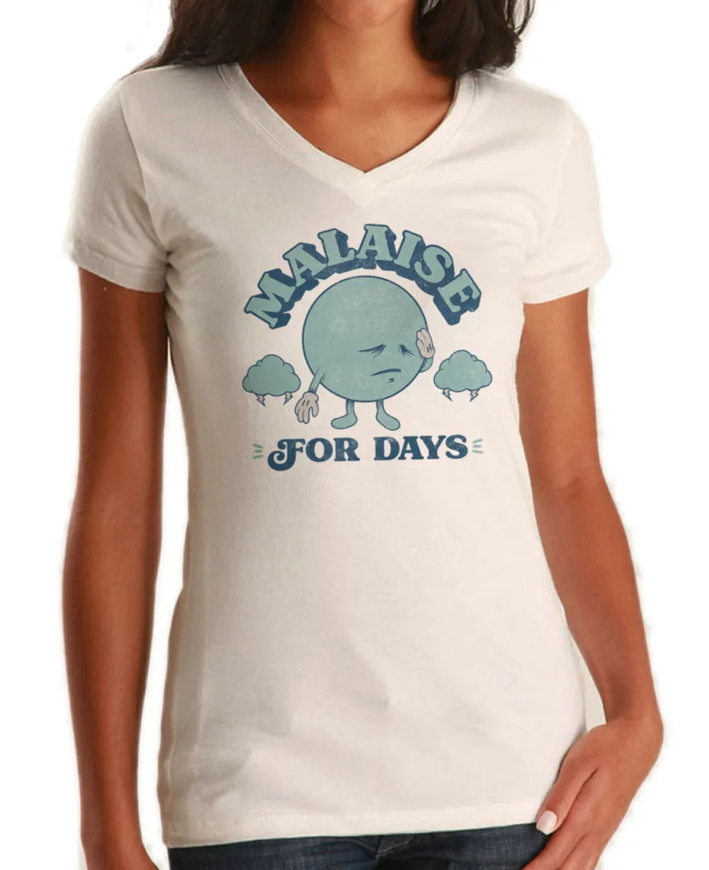 Women's Malaise For Days Vneck T-Shirt