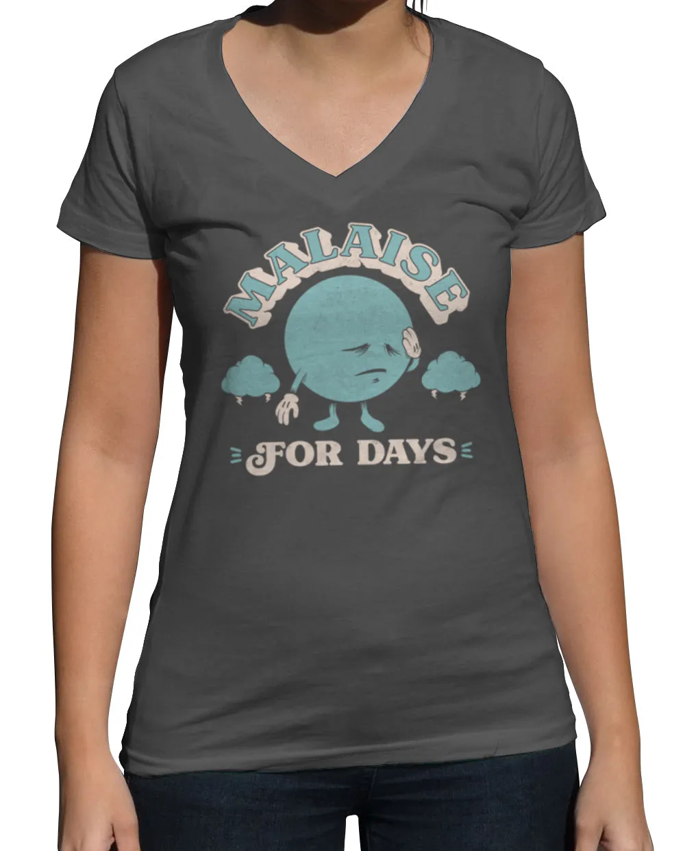 Women's Malaise For Days Vneck T-Shirt