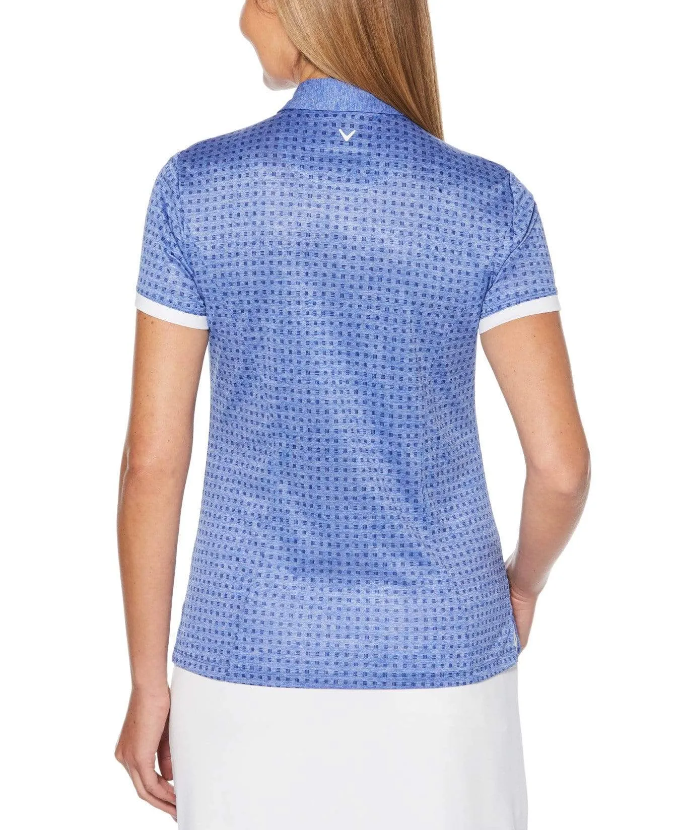 Womens Mini Geo Print Polo