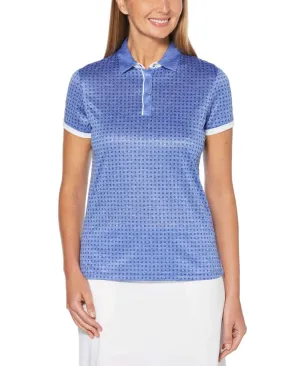 Womens Mini Geo Print Polo
