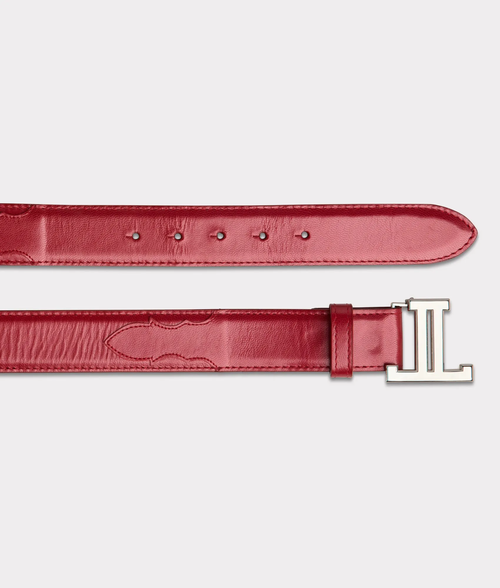 Women's Mirrored L Belt :: Tristan Red