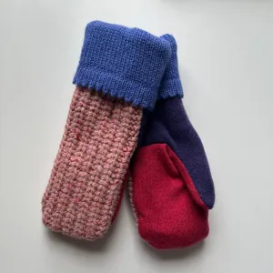 Women's Mittens - Pink & Blue - 1097 M/L