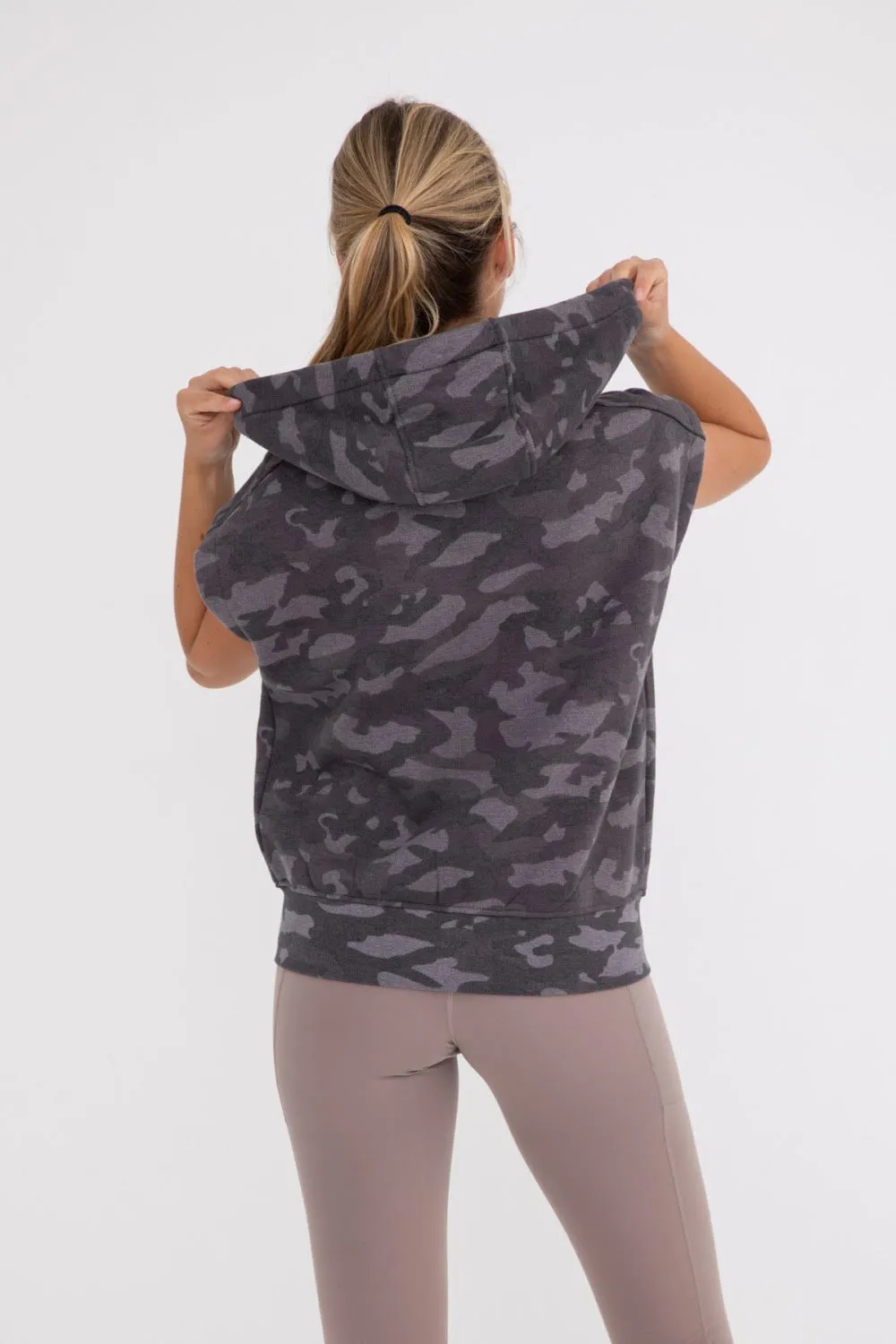 Women's Mono B | Camo Vest with Hood | Dark Camo