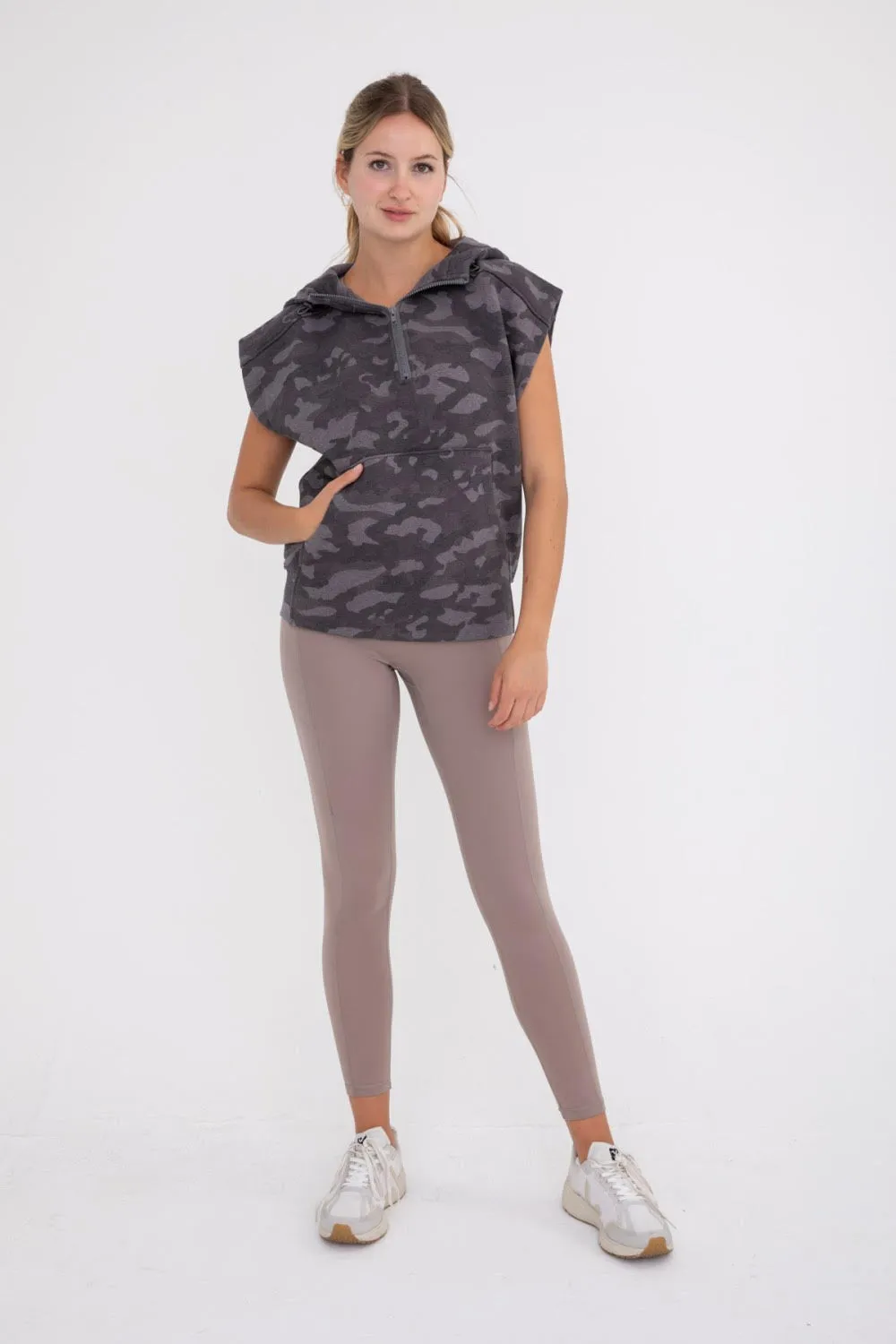 Women's Mono B | Camo Vest with Hood | Dark Camo