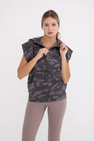 Women's Mono B | Camo Vest with Hood | Dark Camo