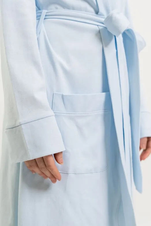 Women's Pima Cotton Lounge Robe | Lt Blue