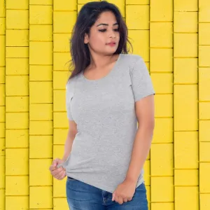 Women's Plain T-Shirt Grey