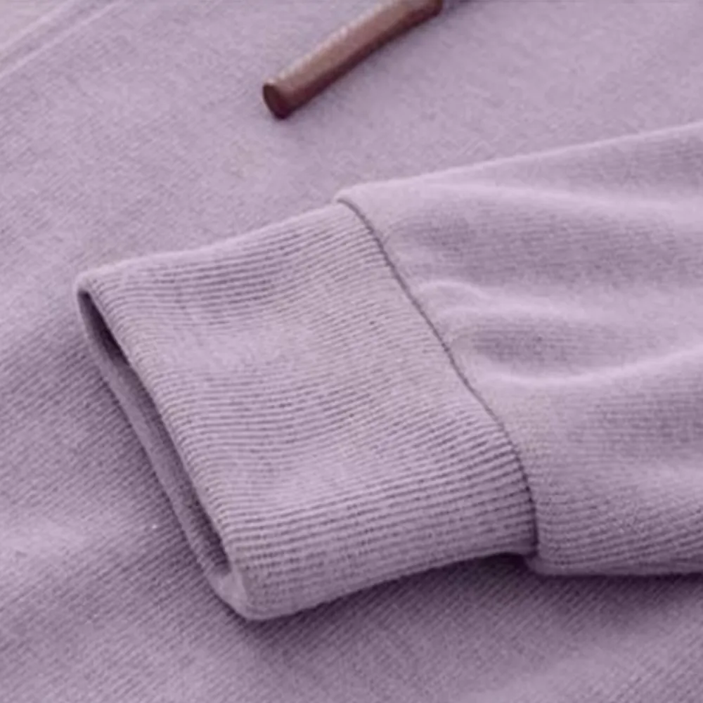 Women's Purple Irregular Stitching Hoodie