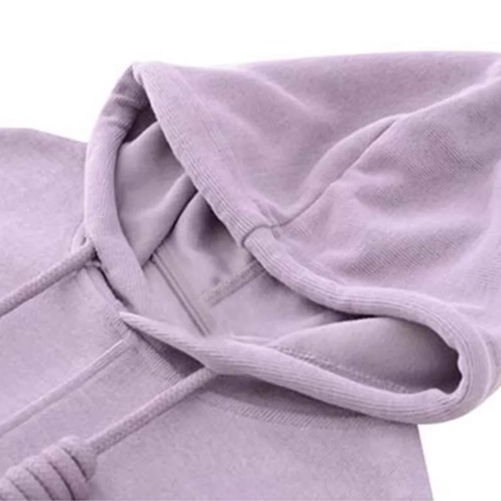 Women's Purple Irregular Stitching Hoodie