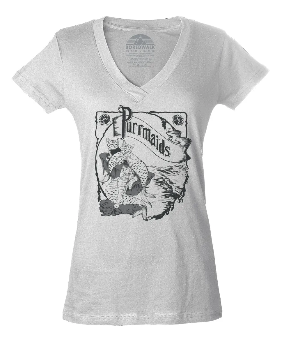 Women's Purrmaids Vneck T-Shirt - By Ex-Boyfriend