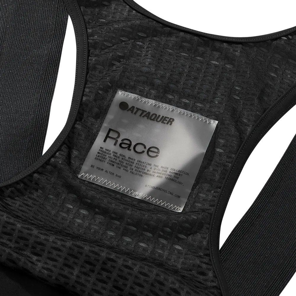 Women's Race Bib Short 2.0 Black/White Ref Logo
