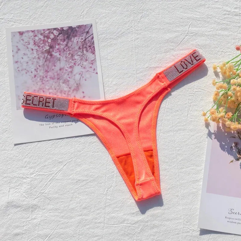 Women's Rhinestone Shiny Panties