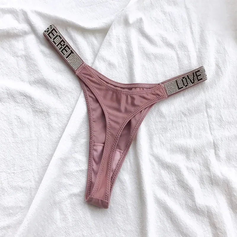 Women's Rhinestone Shiny Panties