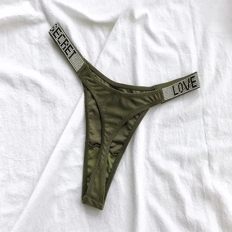 Women's Rhinestone Shiny Panties