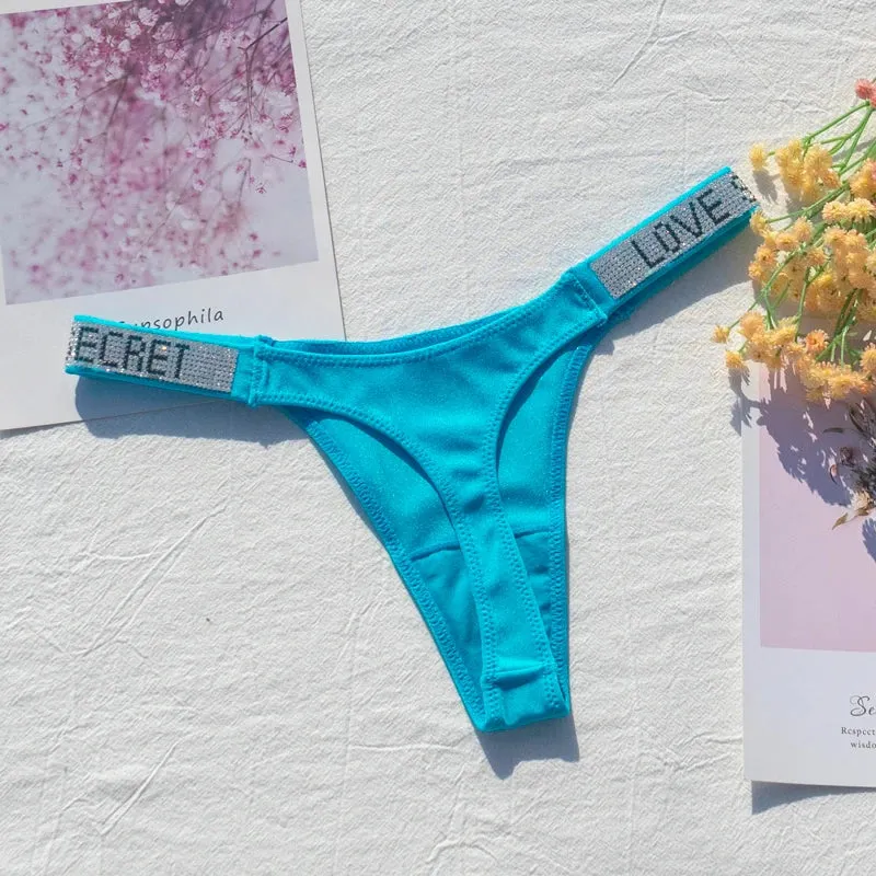 Women's Rhinestone Shiny Panties