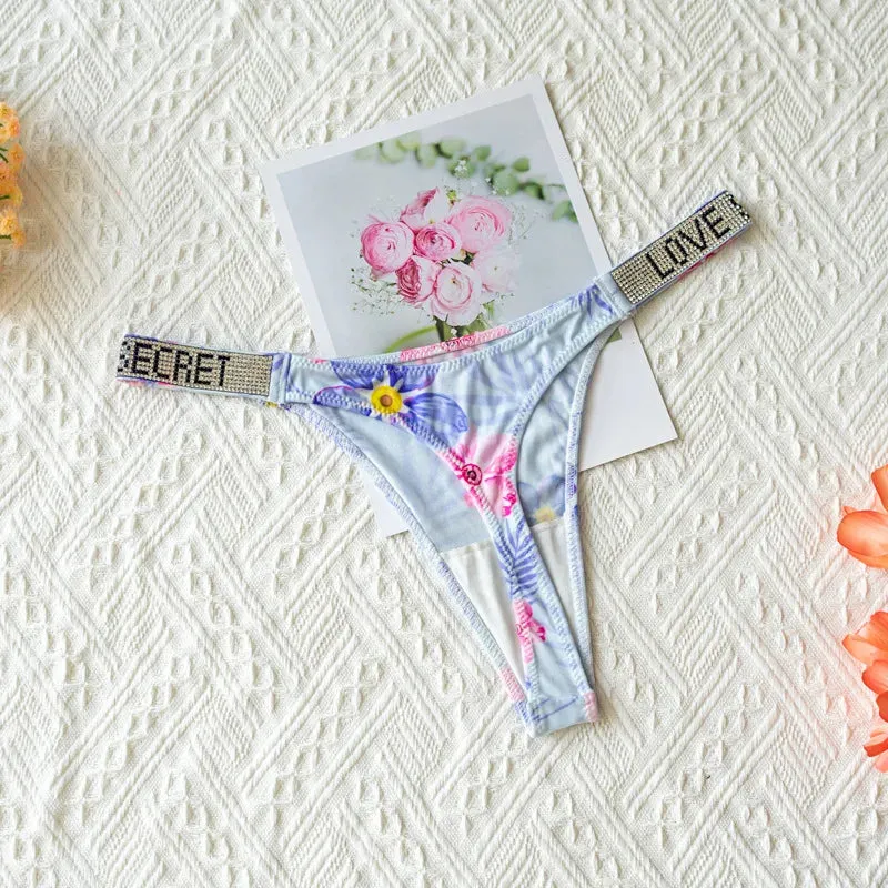 Women's Rhinestone Shiny Panties
