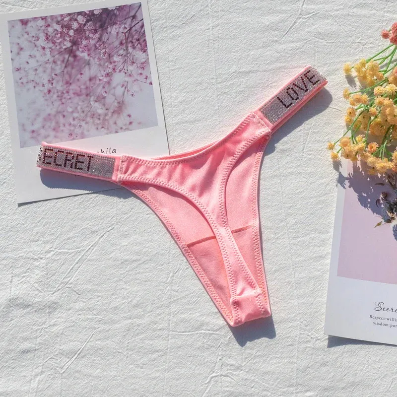 Women's Rhinestone Shiny Panties