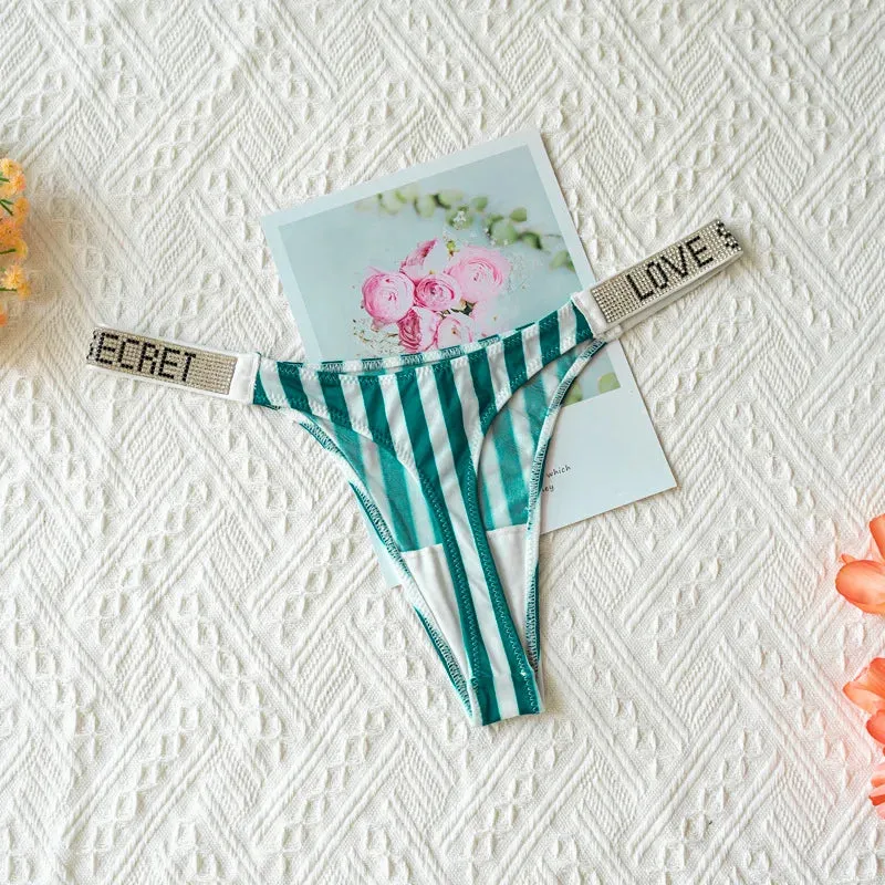 Women's Rhinestone Shiny Panties