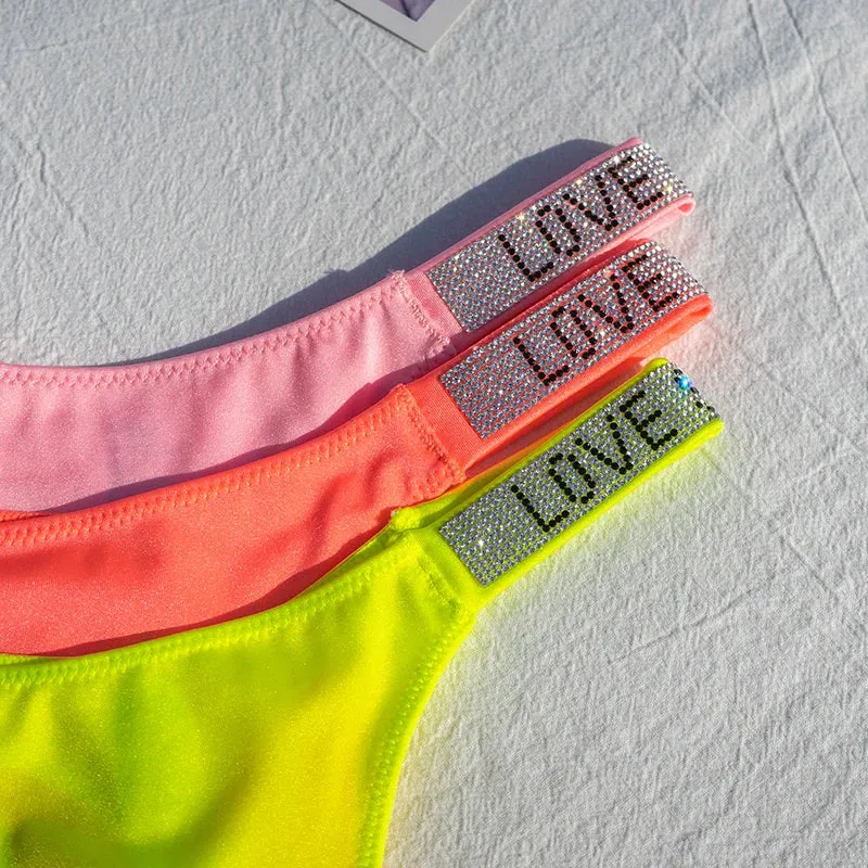 Women's Rhinestone Shiny Panties