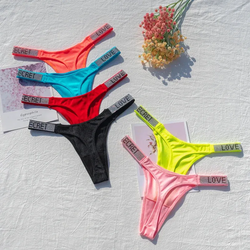 Women's Rhinestone Shiny Panties