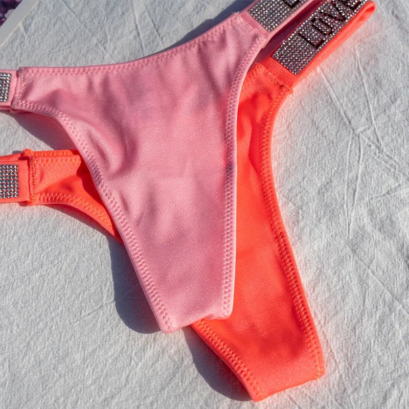 Women's Rhinestone Shiny Panties