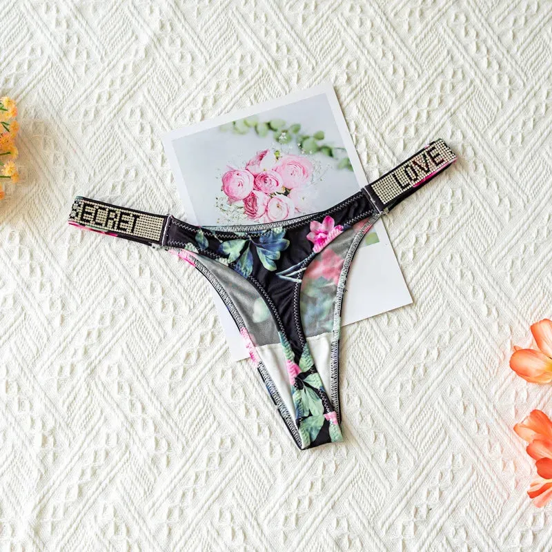 Women's Rhinestone Shiny Panties