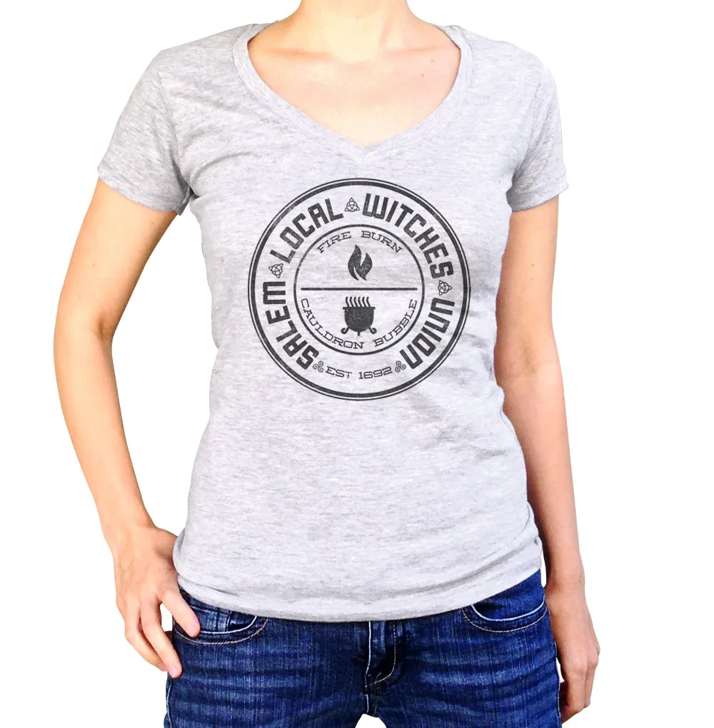Women's Salem Local Witches Union Vneck T-Shirt
