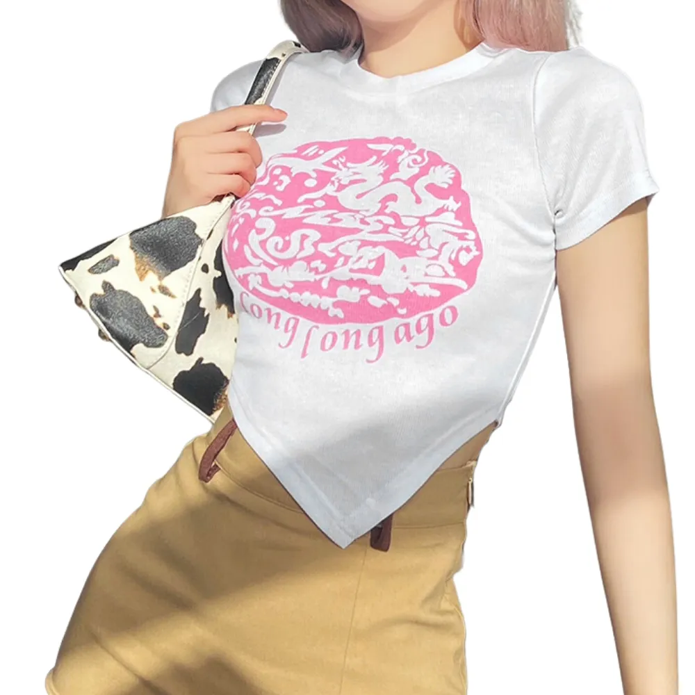 Women's Sexy Print Cropped Tee