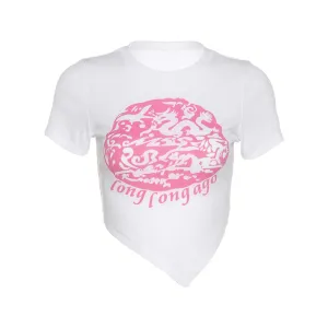 Women's Sexy Print Cropped Tee