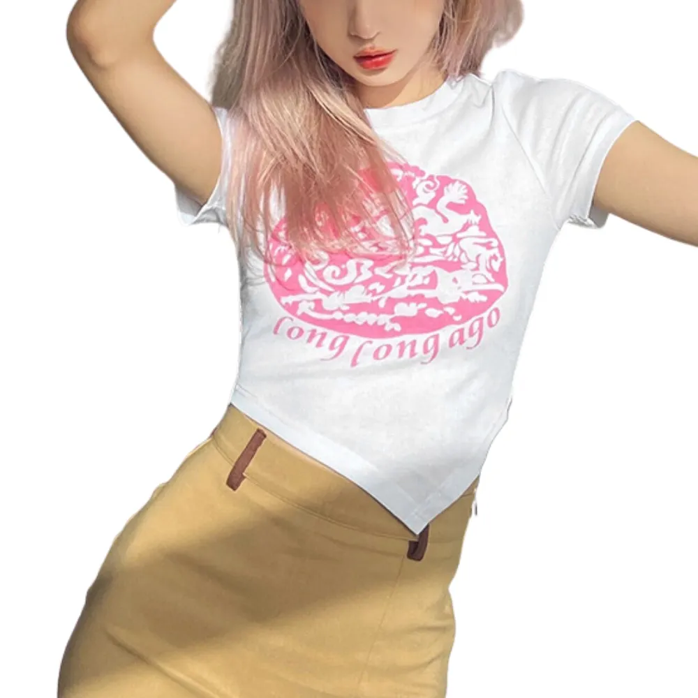 Women's Sexy Print Cropped Tee