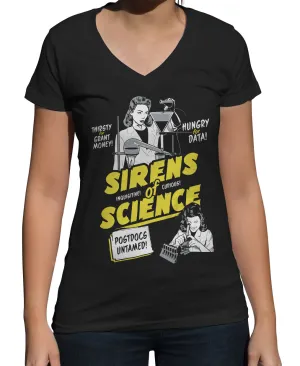 Women's Sirens of Science Vneck T-Shirt - By Ex-Boyfriend