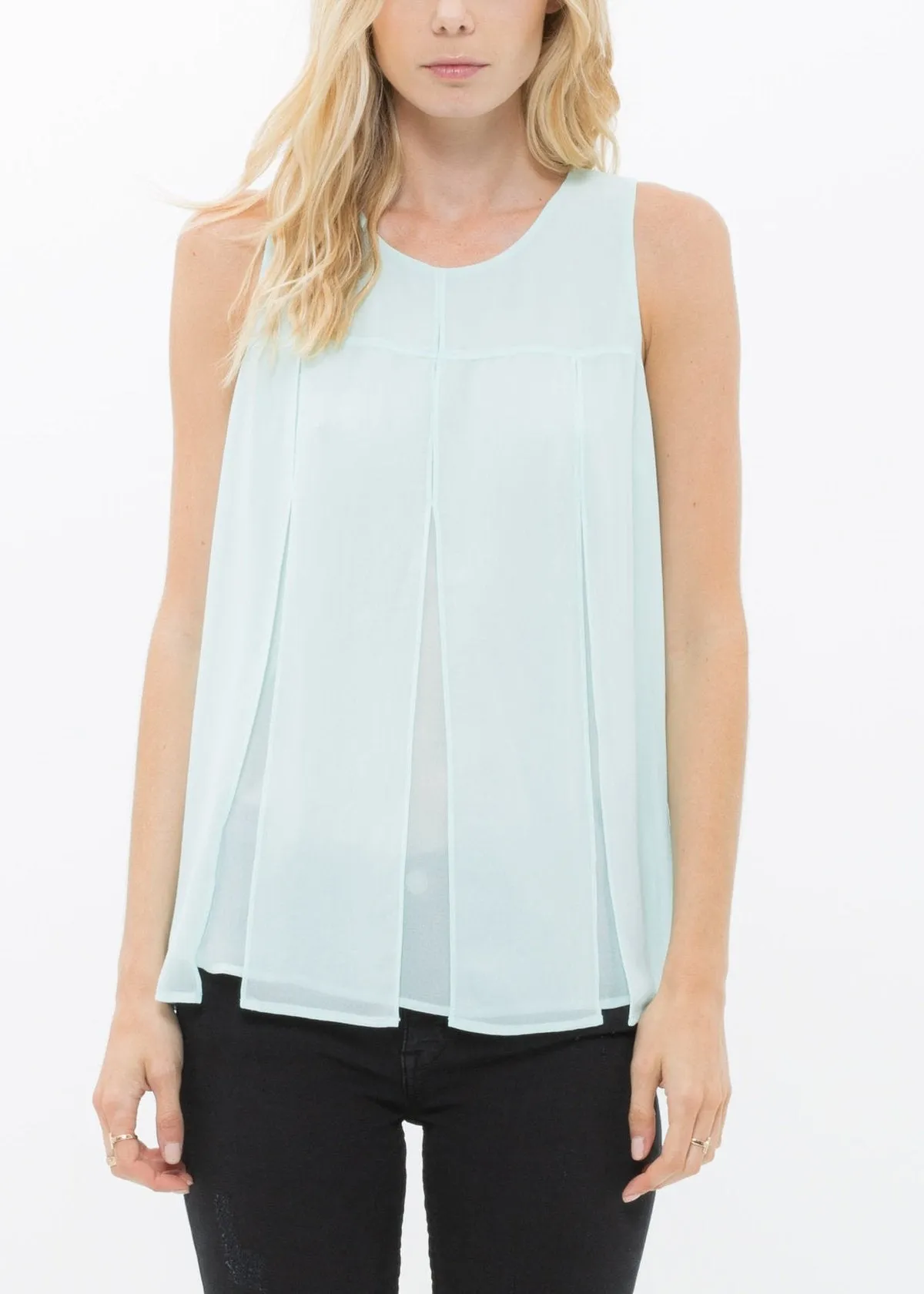 Women's Sleeveless Slit Blouse