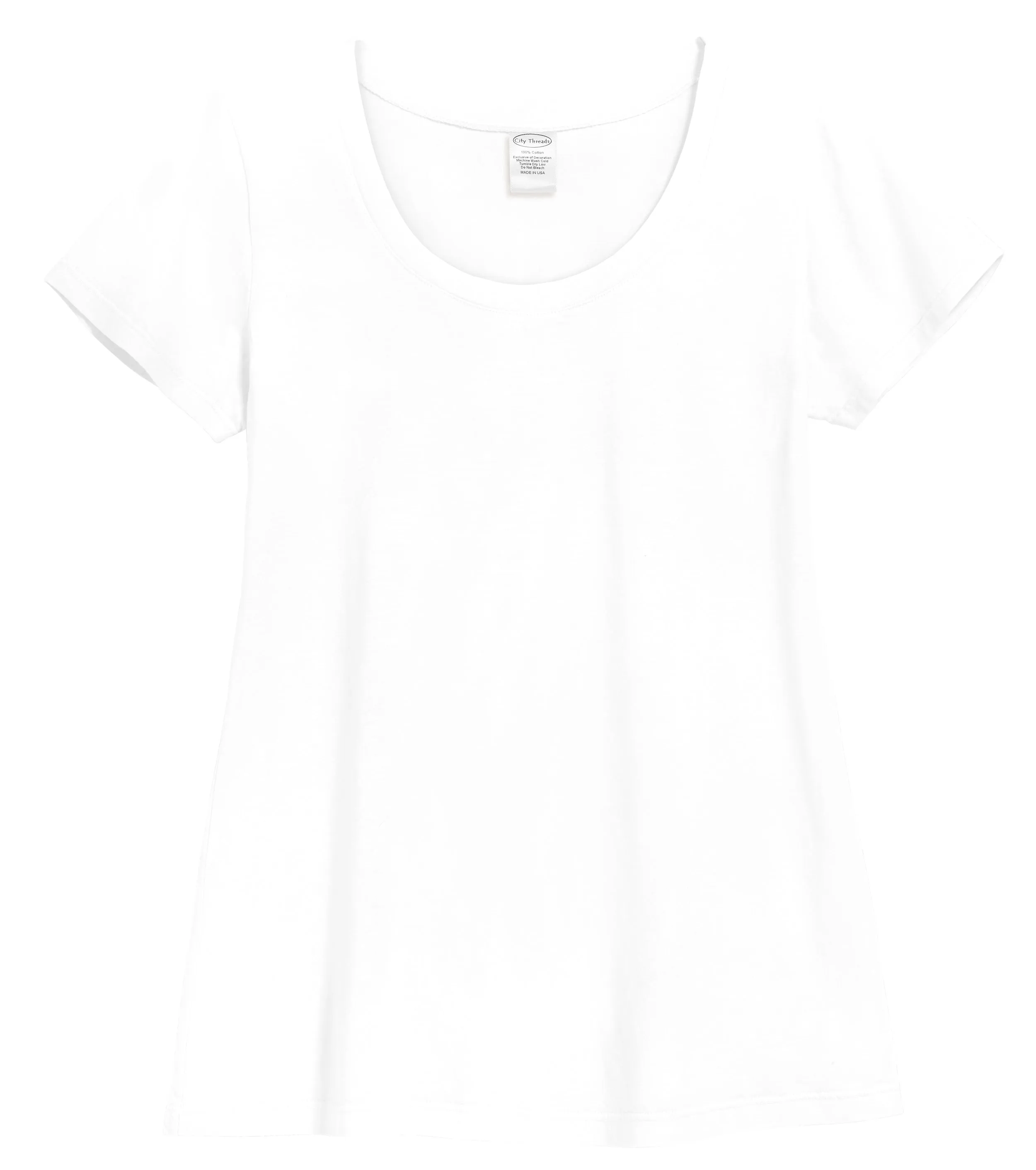Women's Soft Supima Cotton Short Sleeve Everyday Comfy Crew Tee | White