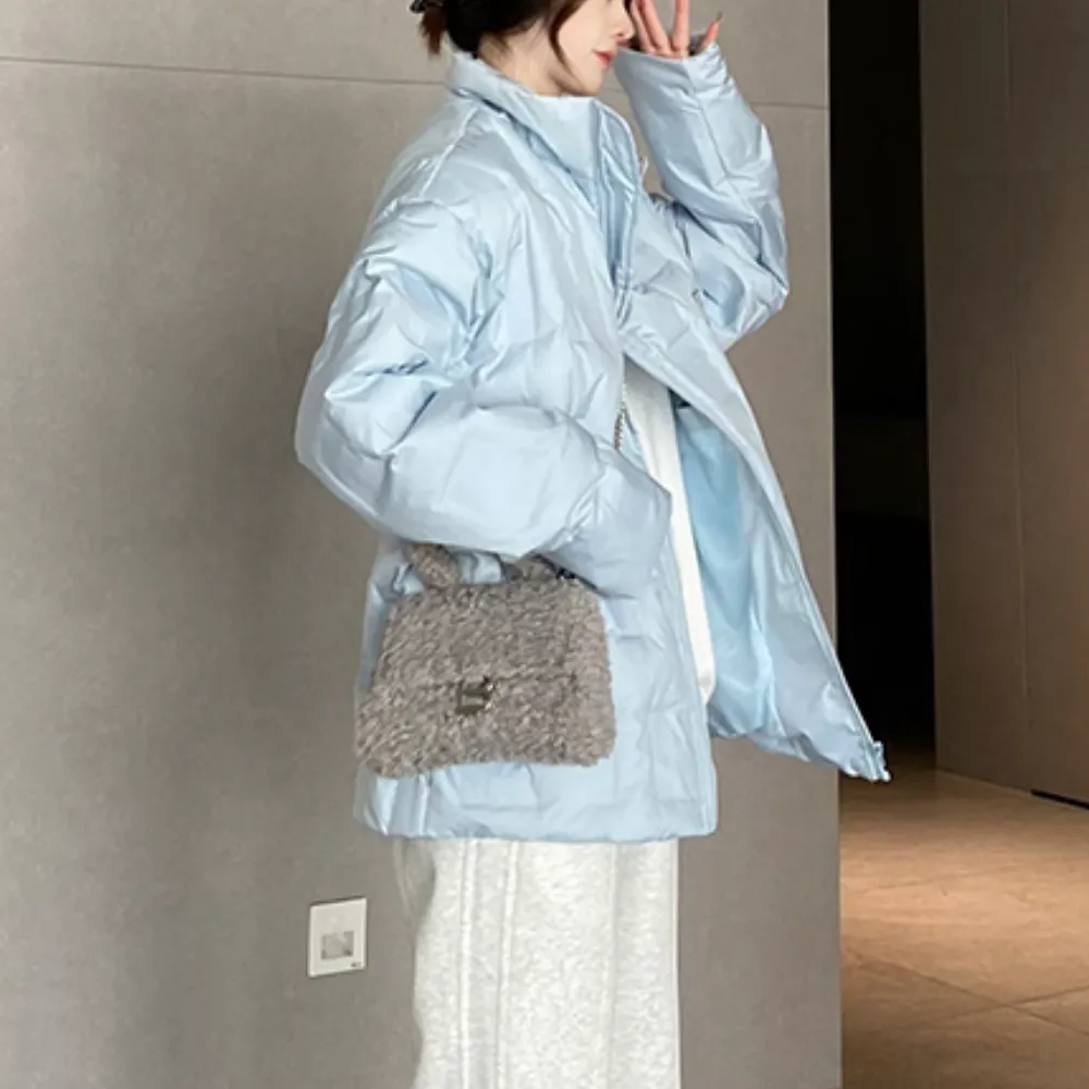 Women's Solid Color Warm Down Jacket