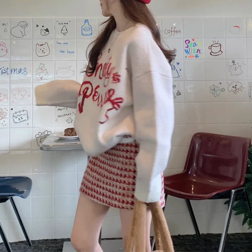 Women's Sweet Letter Sweater