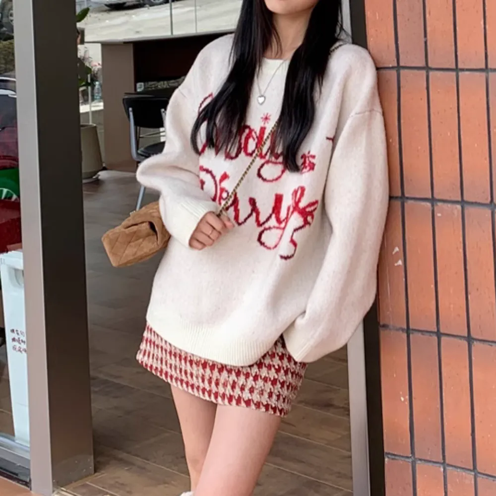 Women's Sweet Letter Sweater