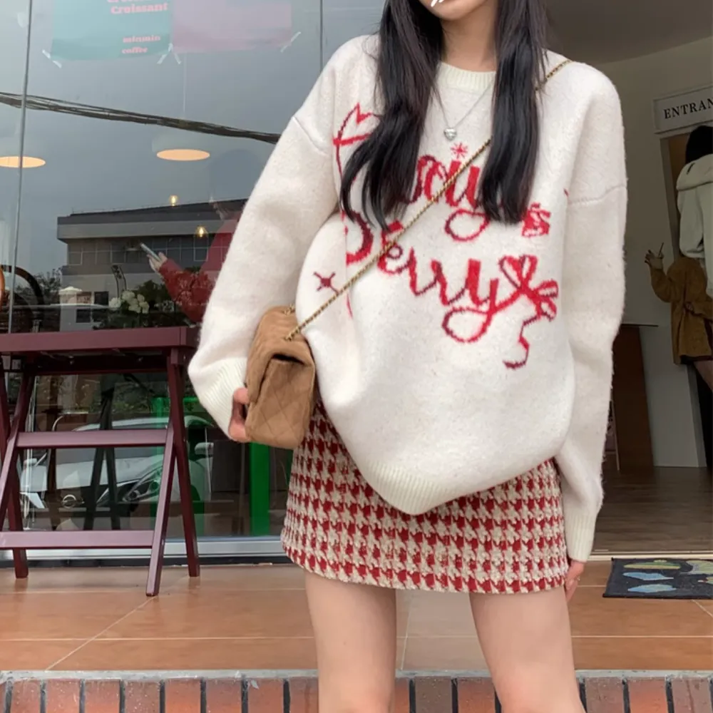 Women's Sweet Letter Sweater