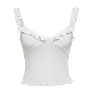 Women's Sweet Solid Color Lace Cami Top