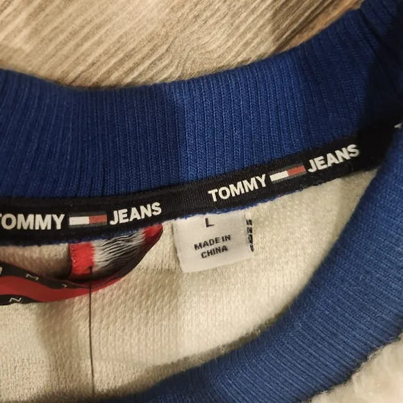 Women's Tommy Jeans Oatmeal/Royal Golden State Warriors Mindy Sherpa Pullover