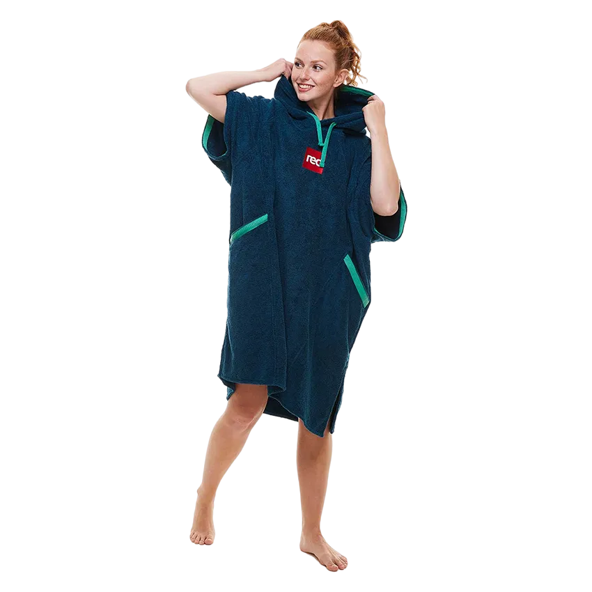 Women's Towelling Change Robe - Navy