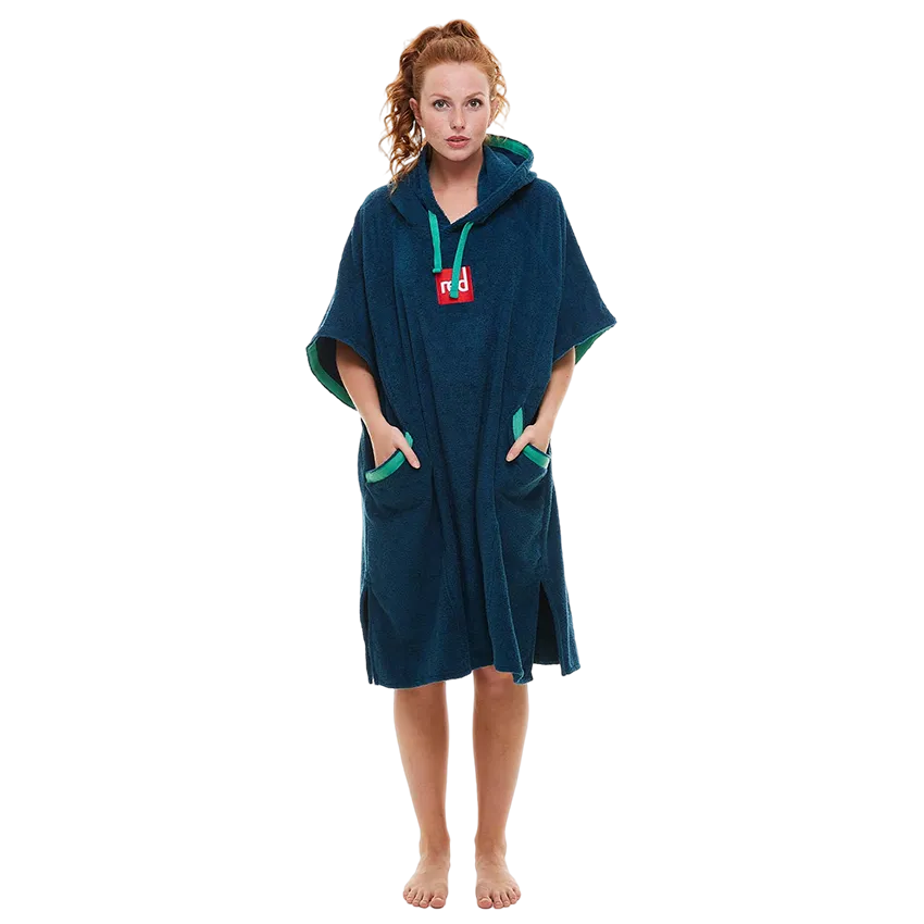 Women's Towelling Change Robe - Navy